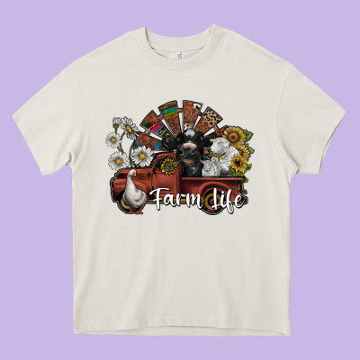 Farm Life Heavy Core Tee Designed By Sublimationcraftshop