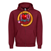 Burgundy 100 days of school Zipper Hoodie - Artiststas
