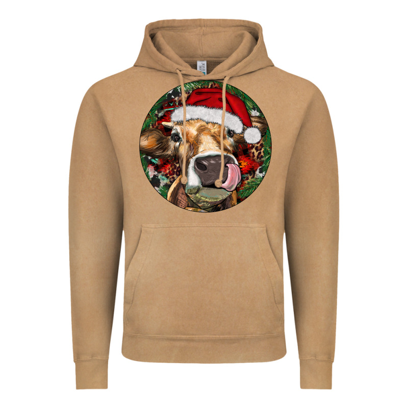 Hereford Cow Christmas Vintage Hoodie by RanaPortraitStore | Teevron