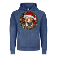Vintage Denim Hereford Cow Christmas Vintage Hoodie - RanaPortraitStore