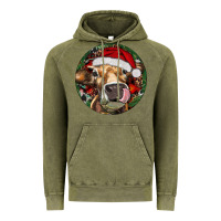 Vintage Olive Hereford Cow Christmas Vintage Hoodie - RanaPortraitStore