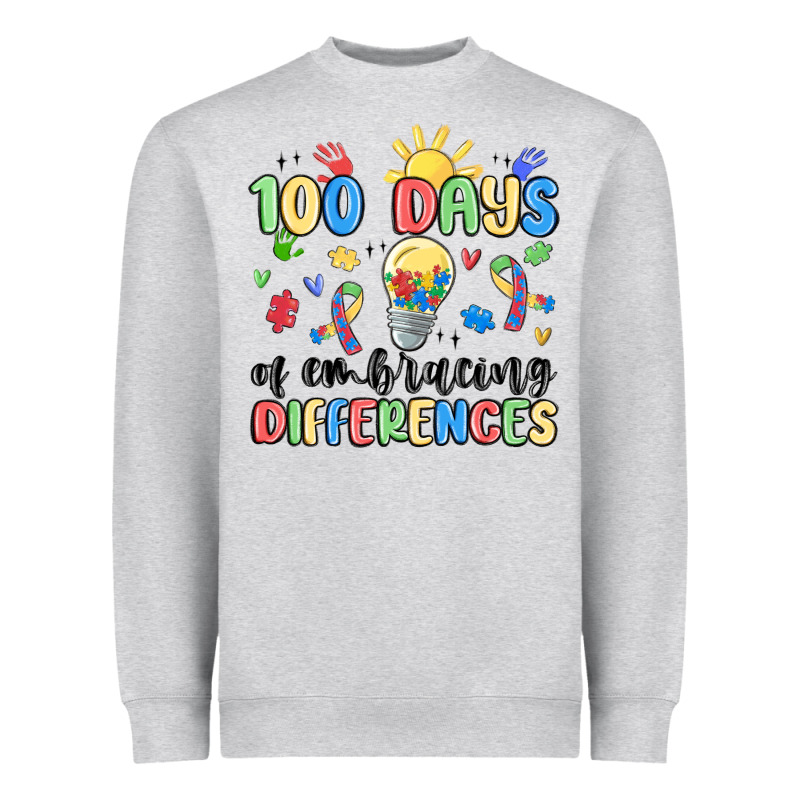 100 Days Of Embracing Differences Heavyweight Sweatshirt by MaliasSmallBusiness | Teevron