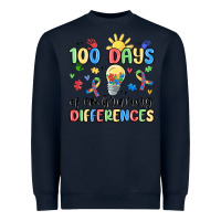 Navy 100 days of embracing differences Heavyweight Sweatshirt - MaliasSmallBusiness