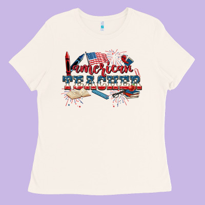 American Teacher 4th Of July Ladies Tee Designed By Cowgirlartshop