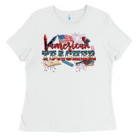 White American Teacher 4th of July Ladies Tee - CowGirlArtShop