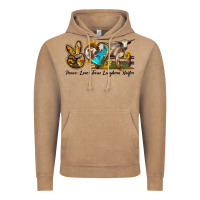 Vintage Coffee peace love longhorn heifer Vintage Hoodie - LillyAllenDesigns