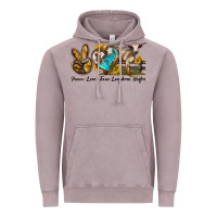 Vintage Zinc peace love longhorn heifer Vintage Hoodie - LillyAllenDesigns