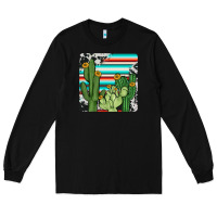 Black cactus cowhide coaster Long Sleeve Tee - JahusDesignShop