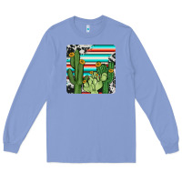 Colony Blue cactus cowhide coaster Long Sleeve Tee - JahusDesignShop
