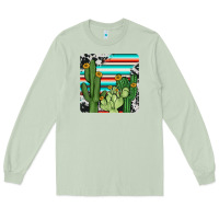 Matcha cactus cowhide coaster Long Sleeve Tee - JahusDesignShop