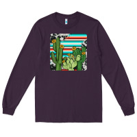 Plum cactus cowhide coaster Long Sleeve Tee - JahusDesignShop