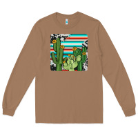 Toasted Coconut cactus cowhide coaster Long Sleeve Tee - JahusDesignShop