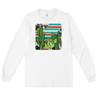 White cactus cowhide coaster Long Sleeve Tee - JahusDesignShop