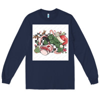Navy small business filigran kopya Long Sleeve Tee - MaliasSmallBusiness
