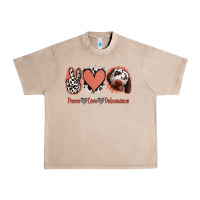 French Oak Peace Love Dalmatians Urban Heavy Tee - Jasminsmagicworld