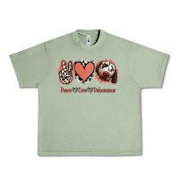 Oil Green Peace Love Dalmatians Urban Heavy Tee - Jasminsmagicworld