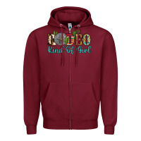 Burgundy rodeo kind of girl Zipper Hoodie - Artiststas