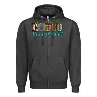 Charcoal Heather rodeo kind of girl Zipper Hoodie - Artiststas