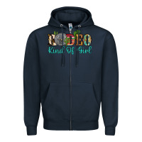 Navy rodeo kind of girl Zipper Hoodie - Artiststas