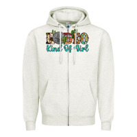 Oatmeal Heather rodeo kind of girl Zipper Hoodie - Artiststas