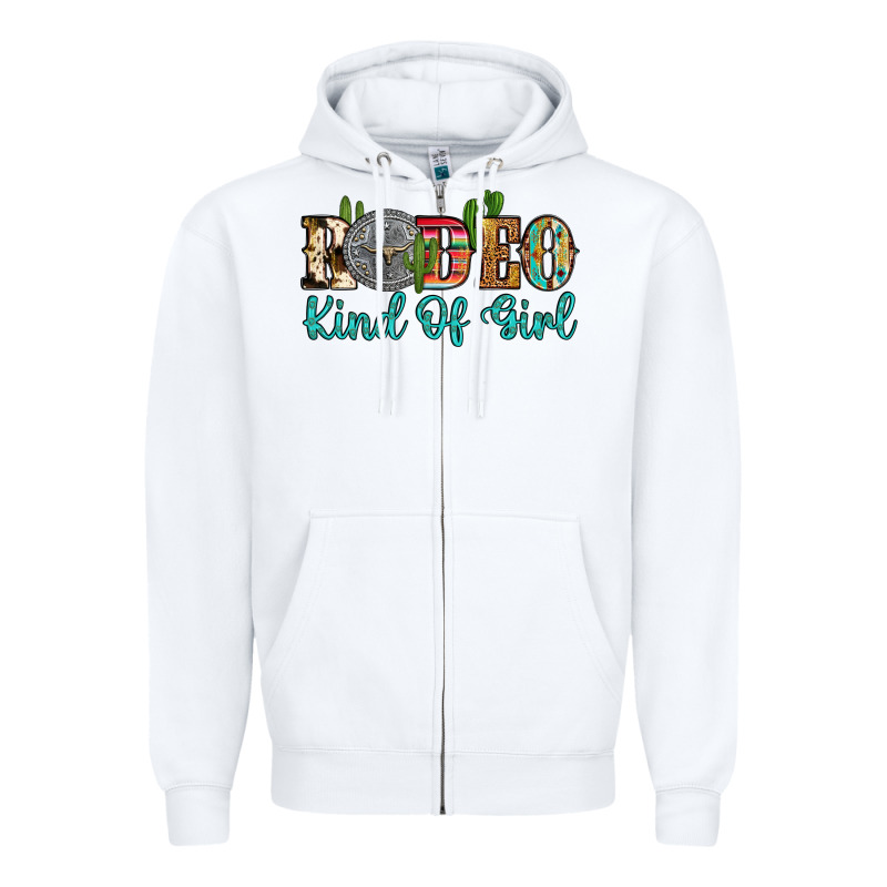Rodeo Kind Of Girl Zipper Hoodie by Artiststas | Teevron