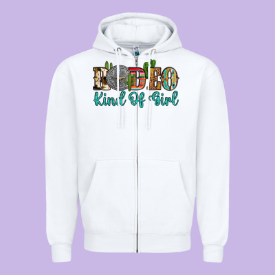 Rodeo Kind Of Girl Zipper Hoodie Designed By Artiststas