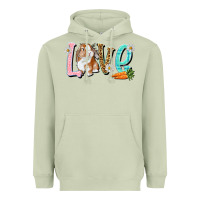 Matcha Love Easter Rabbit Heavyweight Hoodie - NancyCooperArtShop