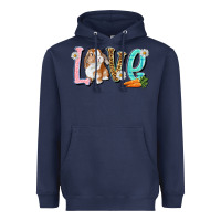 Navy Love Easter Rabbit Heavyweight Hoodie - NancyCooperArtShop