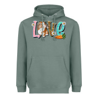 Sage Love Easter Rabbit Heavyweight Hoodie - NancyCooperArtShop