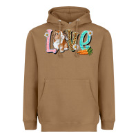 Toasted Coconut Love Easter Rabbit Heavyweight Hoodie - NancyCooperArtShop