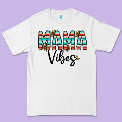 Mama Vibes Premium Tee Designed By Cowhidedigitalart