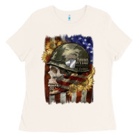 Bone Army skull 4th of july Ladies Tee - CowGirlArtShop