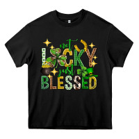 Black Not lucky just blessed st. patricks day Heavy Core Tee - Neo Western