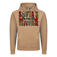 Vintage Coffee santa's favorite teacher Vintage Hoodie - Jasminsmagicworld