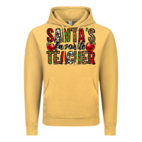 Vintage Mustard santa's favorite teacher Vintage Hoodie - Jasminsmagicworld
