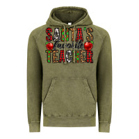 Vintage Olive santa's favorite teacher Vintage Hoodie - Jasminsmagicworld