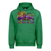 Emerald mardi gras skull truck Urban Hoodie - FaDigitalArtStudio