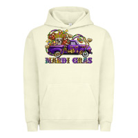 Pigment Pistachio mardi gras skull truck Urban Hoodie - FaDigitalArtStudio