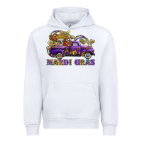 White mardi gras skull truck Urban Hoodie - FaDigitalArtStudio