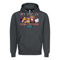 Smoke 100 days of doing teacher stuff Zipper Hoodie - Artiststas