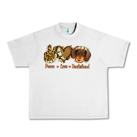 Lunar Rock Peace Love Dachshund Urban Heavy Tee - Jasminsmagicworld