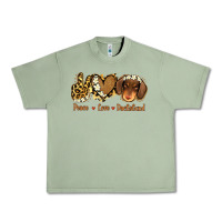 Peace Love Dachshund Urban Heavy Tee | Teevron