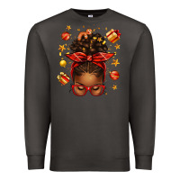 Smoke christmas afro messy bun Premium Sweatshirt - texasbilliewilder