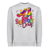 Heather Grey support drag pride Heavyweight Sweatshirt - MaliasSmallBusiness