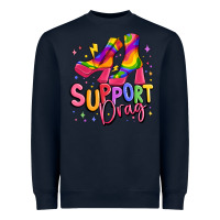 Navy support drag pride Heavyweight Sweatshirt - MaliasSmallBusiness