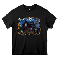 Black farm life2 Heavy Core Tee - SublimationCraftShop