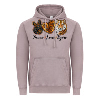 Vintage Zinc Peace Love Tigers Vintage Hoodie - LillyAllenDesigns