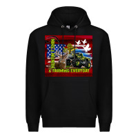 Black hunting fishing & farming everyday Premium Hoodie - TumblerDesignByShophia