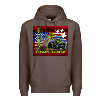 Coffee hunting fishing & farming everyday Premium Hoodie - TumblerDesignByShophia