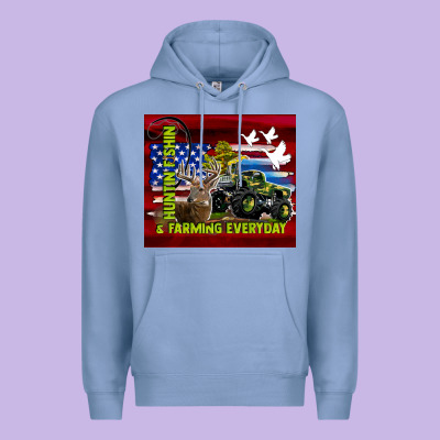 Hunting Fishing & Farming Everyday Premium Hoodie Designed By Tumblerdesignbyshophia